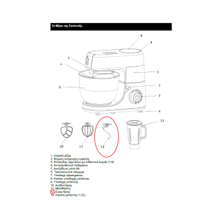 Γάντζος κουζινομηχανή PYREX/IZZY original IZZY KZYM0005