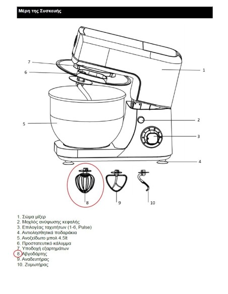 Αναδευτήρας μαρέγγας κουζινομηχανής IZZY original IZZY KAND0006