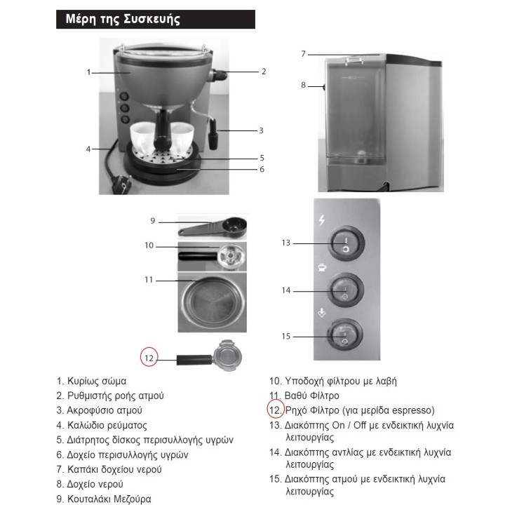 Φίλτρο ρηχό καφετιέρας espresso IZZY original IZZY KFS0019
