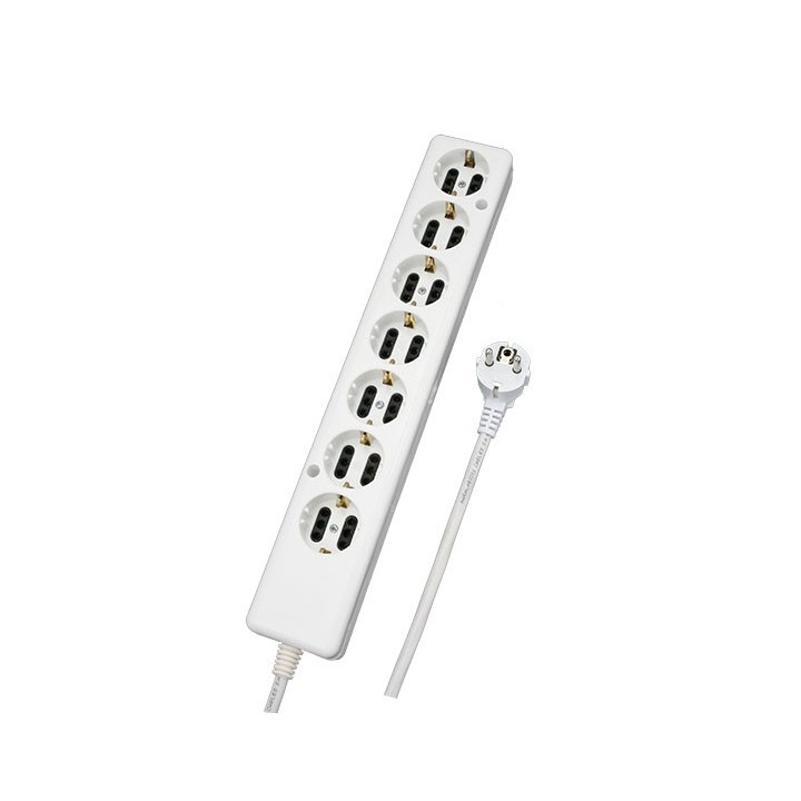 Επτάπριζο ευθύα με καλώδιο χωρίς διακόπτη ΓΕΝΙΚΗΣ ΧΡΗΣΗΣ