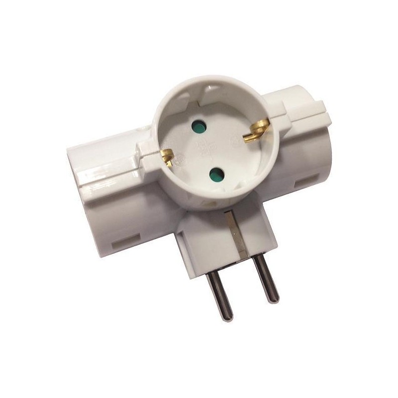 Σταυρός σούκο τριπλός κατάλληλο για τη σύνδεση συσκευών σε πρίζα με καπάκι ΓΕΝΙΚΗΣ ΧΡΗΣΗΣ