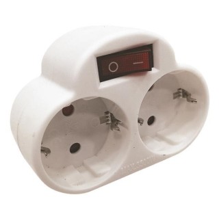 Αντάπτορας από ένα σούκο αρσενικό σε δύο σούκο θυληκά με διακόπτη ΓΕΝΙΚΗΣ ΧΡΗΣΗΣ