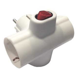 Αντάπτορας σταυρός από ένα σούκο αρσενικό σε τρία σούκο θυληκά με διακόπτη ΓΕΝΙΚΗΣ ΧΡΗΣΗΣ