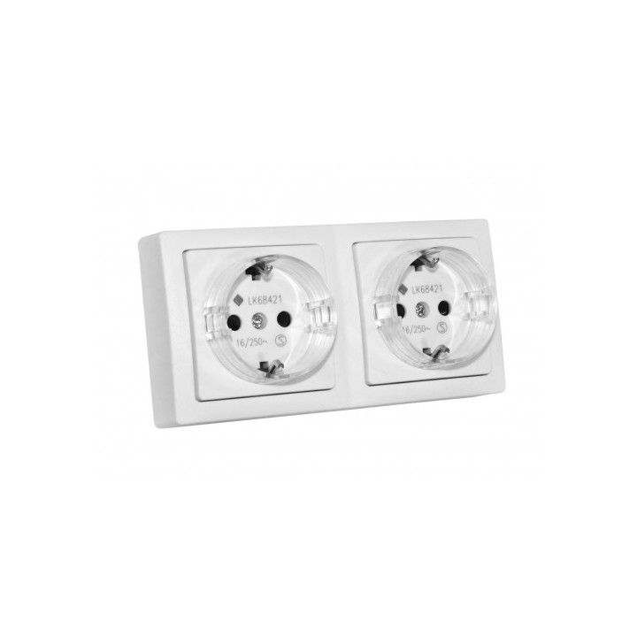 Πρίζα σούκο διπλή μίνι χωρίς καπάκι ΓΕΝΙΚΗΣ ΧΡΗΣΗΣ