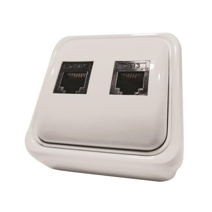 Πρίζα εξωτερική τηλεφώνου διπλή μίνι ΓΕΝΙΚΗΣ ΧΡΗΣΗΣ ΓΕΝΙΚΗΣ ΧΡΗΣΗΣ DY0009