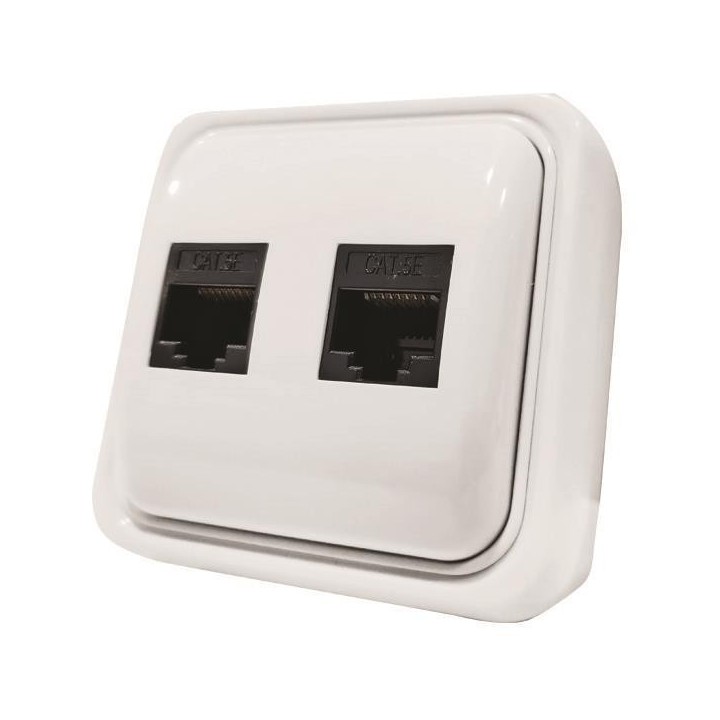 Πρίζα εξωτερική δυκτίου διπλή μίνι ΓΕΝΙΚΗΣ ΧΡΗΣΗΣ