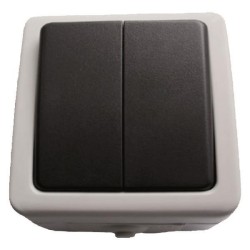 Διακόπτης στεγανός εξωτερικός διπλός κομιτατέρ γκρί ΓΕΝΙΚΗΣ ΧΡΗΣΗΣ ΓΕΝΙΚΗΣ ΧΡΗΣΗΣ DY0017