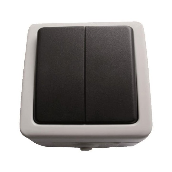 Διακόπτης στεγανός εξωτερικός διπλός κομιτατέρ αλέ ρετούρ γκρί ΓΕΝΙΚΗΣ ΧΡΗΣΗΣ ΓΕΝΙΚΗΣ ΧΡΗΣΗΣ DY0023