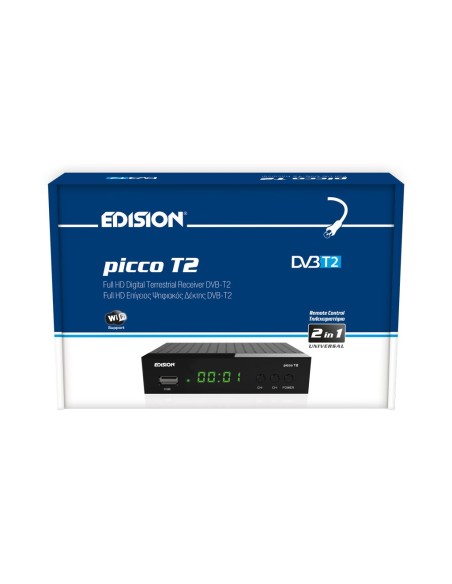 Επίγειος ψηφιακός δέκτης MPEG-4 υψηλής ευκρίνειας PICCO T265 EDISION EDISION DKT0004