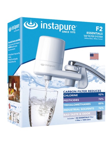 Φίλτρο νερού βρύσης από την Instapure με λευκό κορμό και λευκό καπάκι INSTAPURE 600162