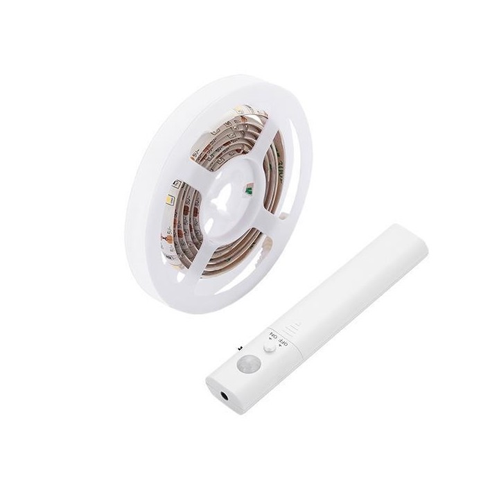 Ταινία Led με αισθητήρα κίνησης 1m θερμό χρώμα μπαταρίας EUROLAMP