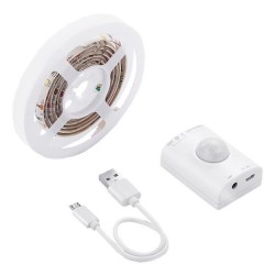 Ταινία Led με αισθητήρα κίνησης 1m θερμό χρώμα μπαταρίας TLED0002