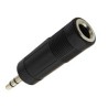Αντάπτορας 3,5mm Stereo αρσενικό σε 6,35mm Stereo θηλυκό σε μαύρο χρώμα AD0001