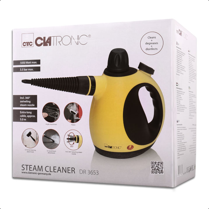 Ατμοκαθαριστής χειρός 3.5 Bar, 1050W CLATRONIC CL DR 3653