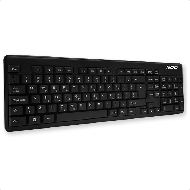 Σετ ασύρματο πληκτρολόγιο και ποντίκι 2,4GHz, με ελληνικό layout NOD 141-0111
