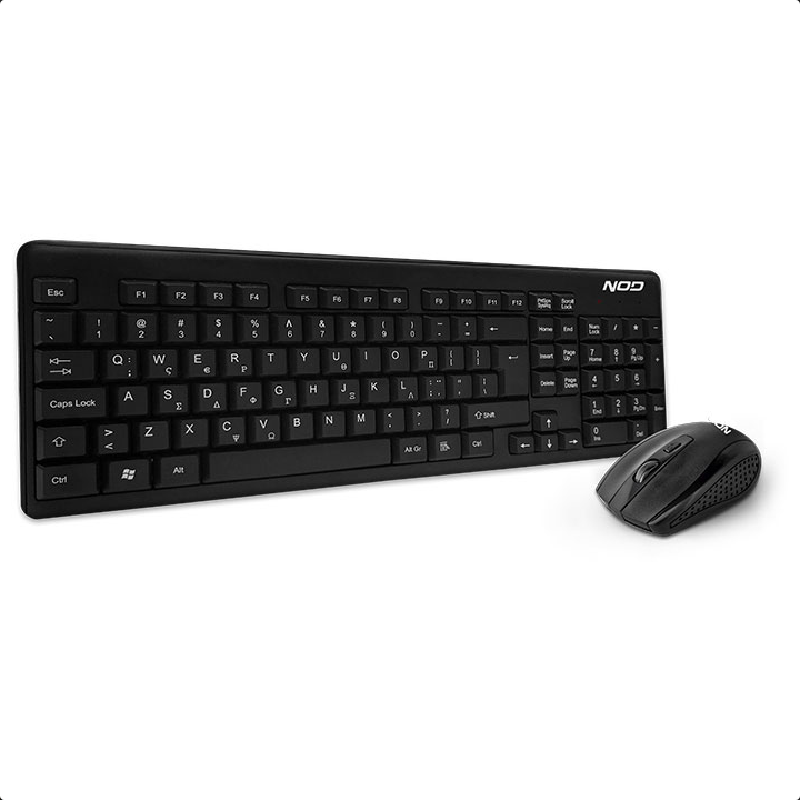 Σετ ασύρματο πληκτρολόγιο και ποντίκι 2,4GHz, με ελληνικό layout NOD 141-0111