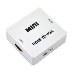 Μετατροπέας HDMI σε VGA και 3,5mm jack για ήχο σε λευκό χρώμα CAB-H073