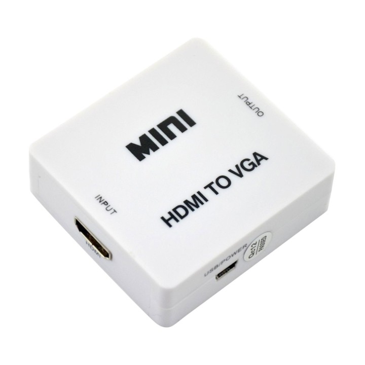 Μετατροπέας HDMI σε VGA και 3,5mm jack για ήχο σε λευκό χρώμα