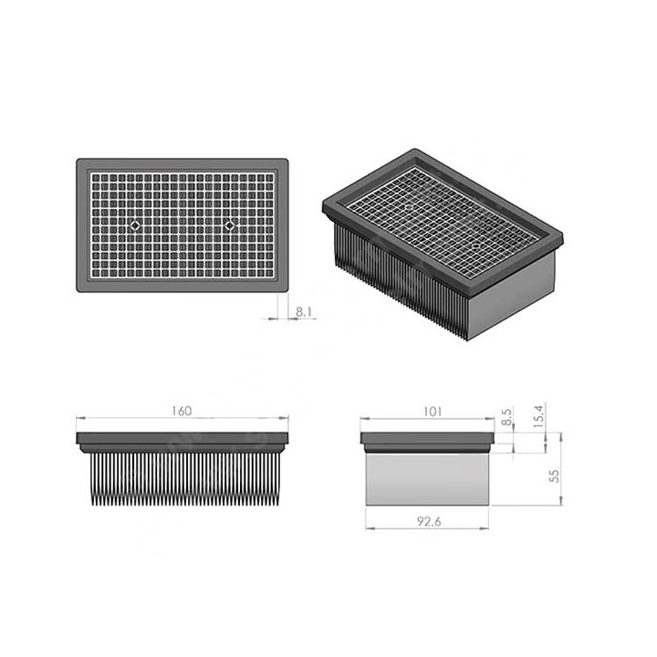 Φίλτρο εξαγωγής αέρα HEPA KARCHER replica ΓΕΝΙΚΗΣ ΧΡΗΣΗΣ SKFIL0164