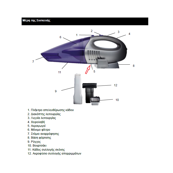 Φίλτρο για επαναφορτιζόμενο σκουπακι χειρός IZZY original IZZY SKXFIL0009