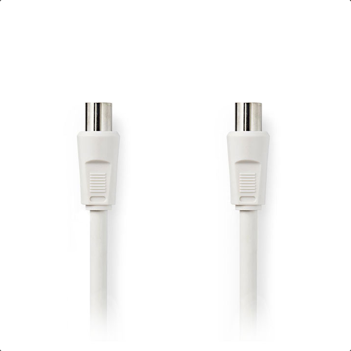 Καλώδιο κεραίας TV RF αρσενικό σε RF θηλυκό 10m,  λευκό