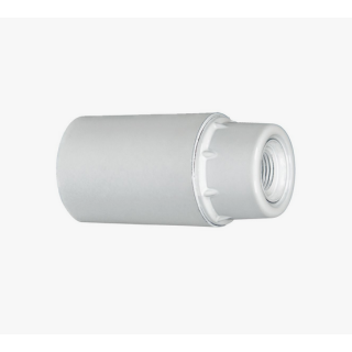 Ντουί βακελλίτη σωληνωτό λείο λευκό E14 ΓΕΝΙΚΗΣ ΧΡΗΣΗΣ