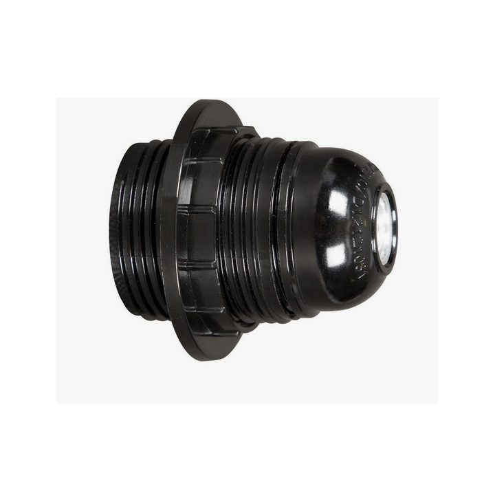 Ντουί βακελίτη ροδέλας με 1 δακτυλίδη μαύρο E27 ΓΕΝΙΚΗΣ ΧΡΗΣΗΣ