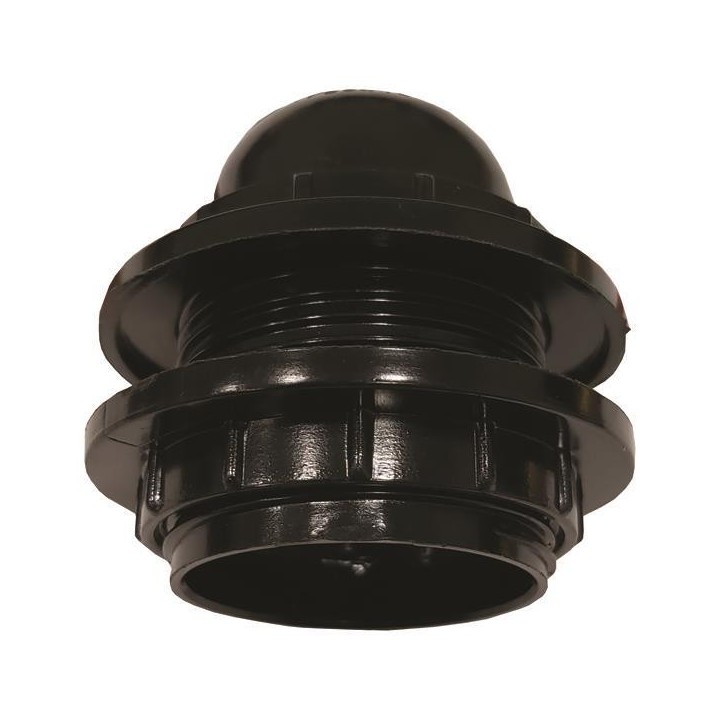 Ντουί βακελίτη ροδέλας με 1 δακτυλίδη μαύρο E27 ΓΕΝΙΚΗΣ ΧΡΗΣΗΣ