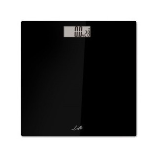 Γυάλινη ηλεκτρονική ζυγαριά μπάνιου με ένδειξη θερμοκρασίας χώρου LIFE