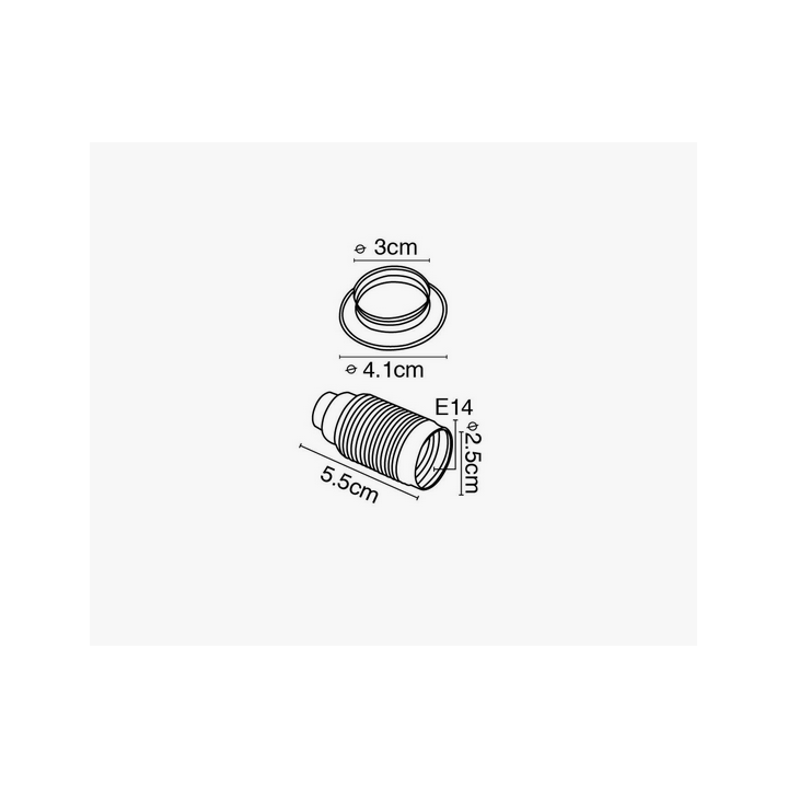 Ντουί μεταλλικό με δαχτυλίδη νίκελ E14 ΓΕΝΙΚΗΣ ΧΡΗΣΗΣ ΓΕΝΙΚΗΣ ΧΡΗΣΗΣ NTU0010