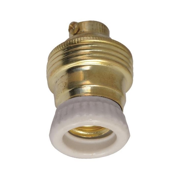 Ντουί μεταλλικό ορυχάλκινο με δαχτυλίδη πορσελάνης E14 ΓΕΝΙΚΗΣ ΧΡΗΣΗΣ ΓΕΝΙΚΗΣ ΧΡΗΣΗΣ NTU0011