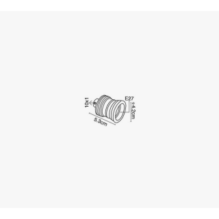 Ντουί μεταλλικό ορυχάλκινο με δαχτυλίδη πορσελάνης E27 ΓΕΝΙΚΗΣ ΧΡΗΣΗΣ ΓΕΝΙΚΗΣ ΧΡΗΣΗΣ NTU0011E