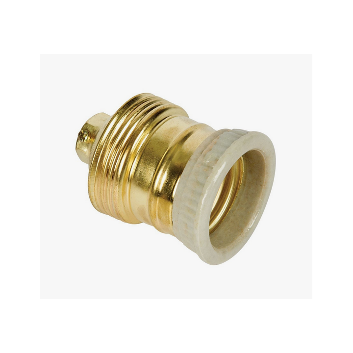 Ντουί μεταλλικό ορυχάλκινο με δαχτυλίδη πορσελάνης E27 ΓΕΝΙΚΗΣ ΧΡΗΣΗΣ