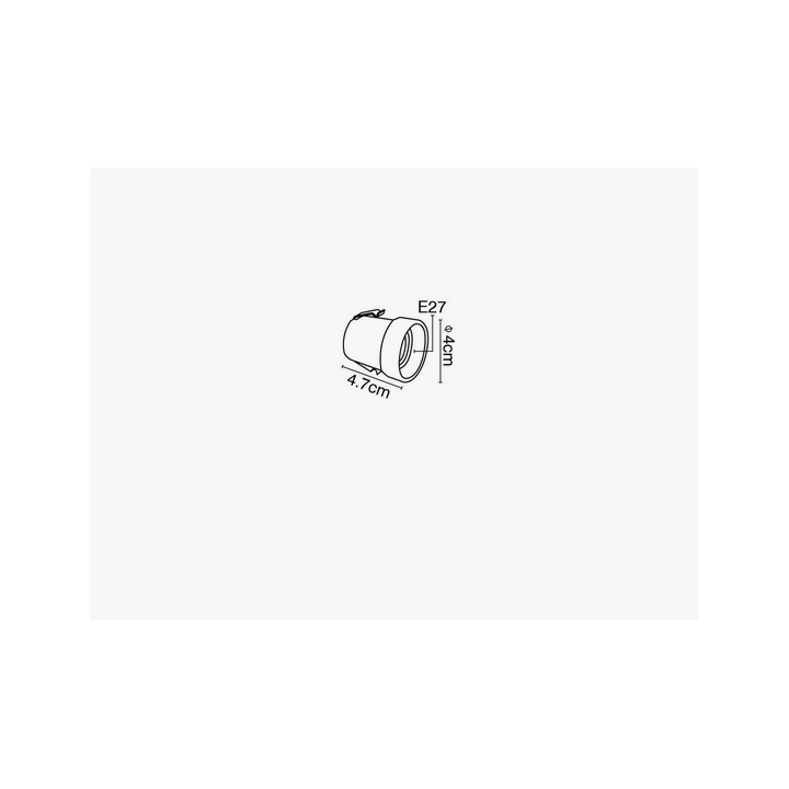 Ντουί πορσελάνης λευκό E27 με λαμάκι προς τα κάτω ΓΕΝΙΚΗΣ ΧΡΗΣΗΣ