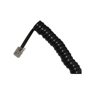 Tηλεφωνικό καλώδιο σπιράλ ακουστικού συσκεύης RJ11 αρσενικό σε RJ11 αρσενικό 1.5m μαύρο ΓΕΝΙΚΗΣ ΧΡΗΣΗΣ KRJ1104