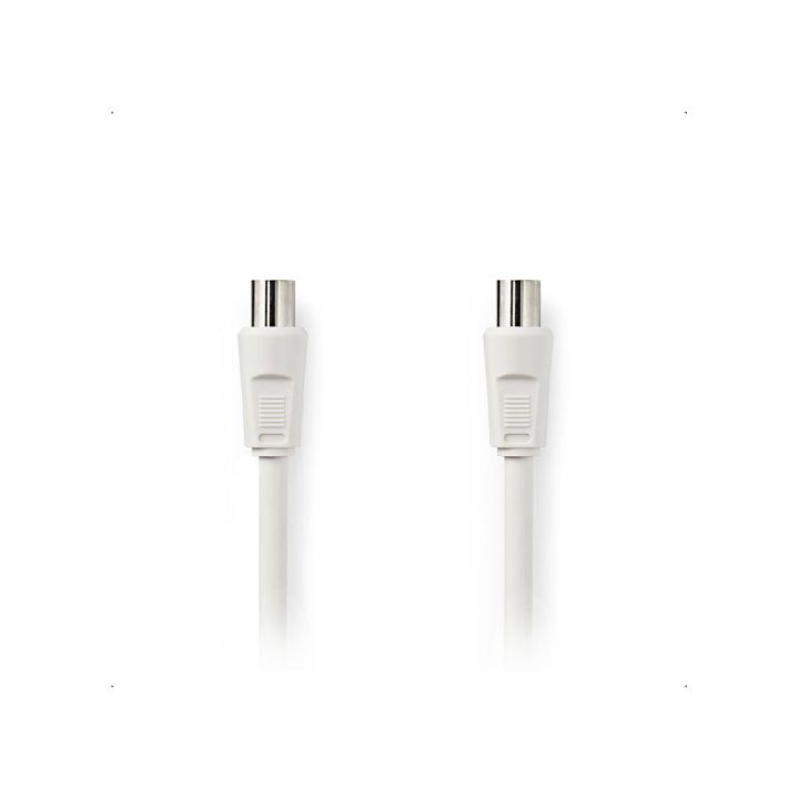 Καλώδιο κεραίας TV RF αρσενικό σε RF θηλυκό 5m, λευκό ΓΕΝΙΚΗΣ ΧΡΗΣΗΣ TV0003w