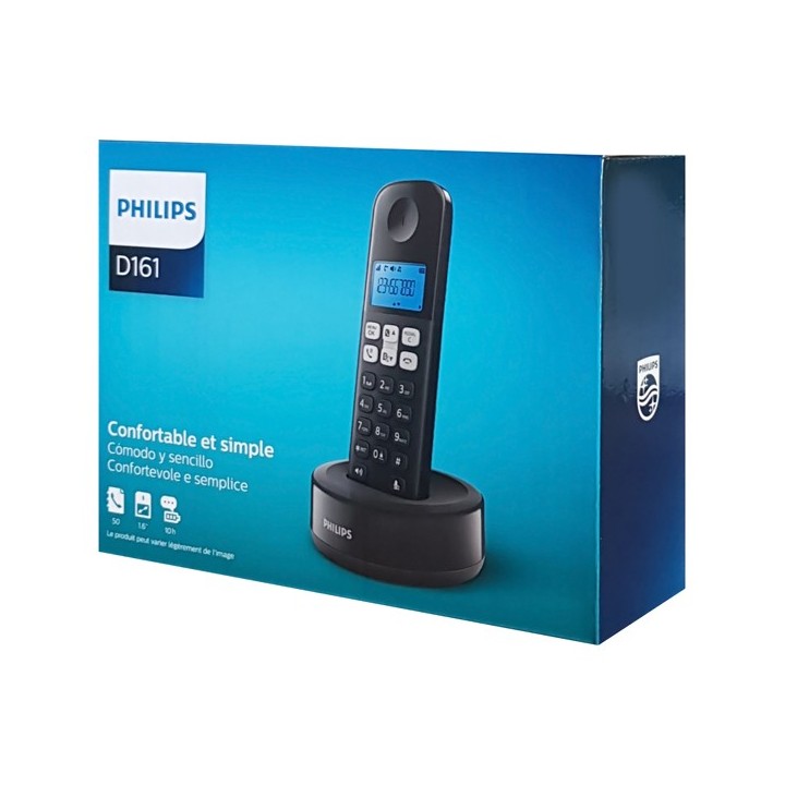 copy of Ασύρματη τηλεφωνική συσκευή άσπρη D1611W/34 PHILIPS με λειτουργία ανοιχτής ακρόασης