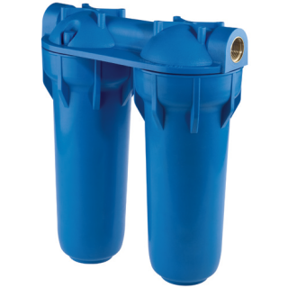 Φίλτρο νερού κάτω πάγκου DP 10'' διπλό 3/4'' ATLAS FILTRI AFO SX-ABμπλέ ATLAS FILTRI 312212