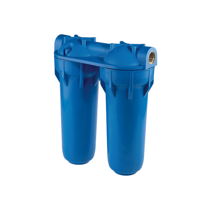 Φίλτρο νερού κάτω πάγκου DP 10'' διπλό 3/4'' ATLAS FILTRI AFO SX-ABμπλέ ATLAS FILTRI 312212