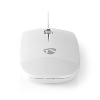 Εξαιρετικά λεπτό οπτικό ποντίκι USB, 1000 dpi σε άσπρο χρώμα NEDIS