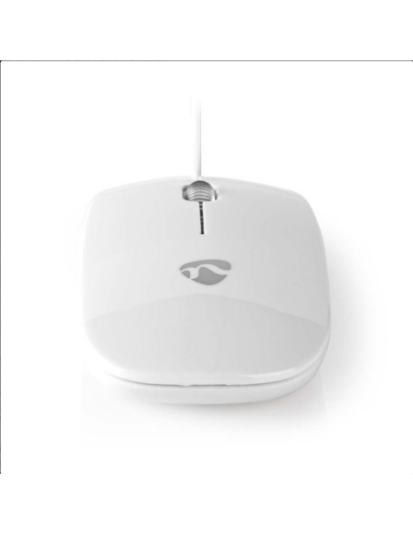 Εξαιρετικά λεπτό οπτικό ποντίκι USB, 1000 dpi σε άσπρο χρώμα NEDIS  233-0367