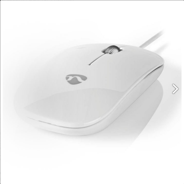 Εξαιρετικά λεπτό οπτικό ποντίκι USB, 1000 dpi σε άσπρο χρώμα NEDIS  233-0367