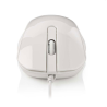Wired optical mouse, 1000 dpi in white NEDIS