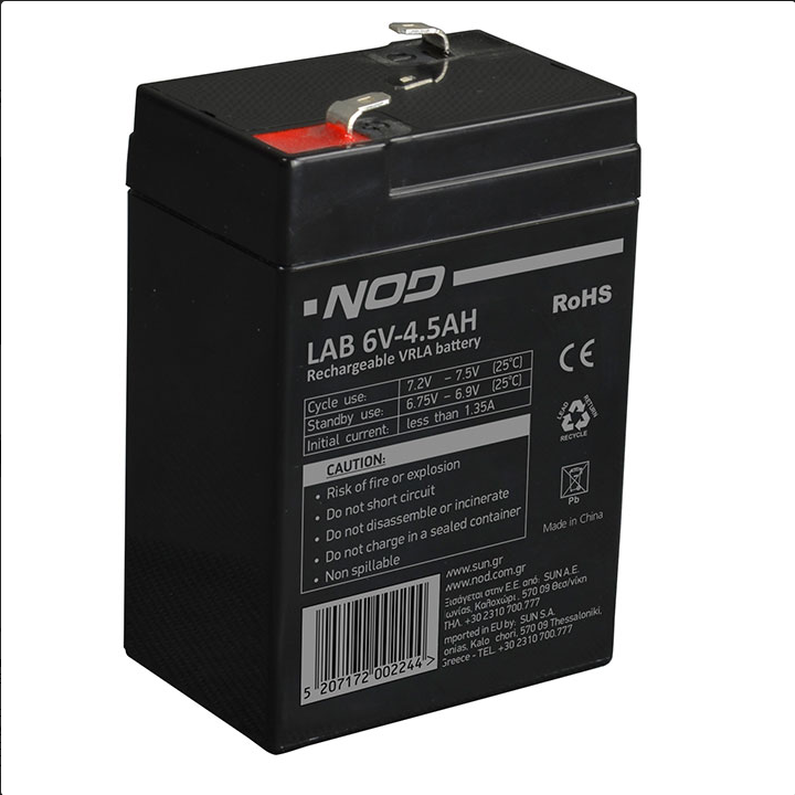 Μπαταρία μολύβδου 6V 4.5AHh κλειστού τύπου ΓΕΝΙΚΗΣ ΧΡΗΣΗΣ ΓΕΝΙΚΗΣ ΧΡΗΣΗΣ BMOL0001
