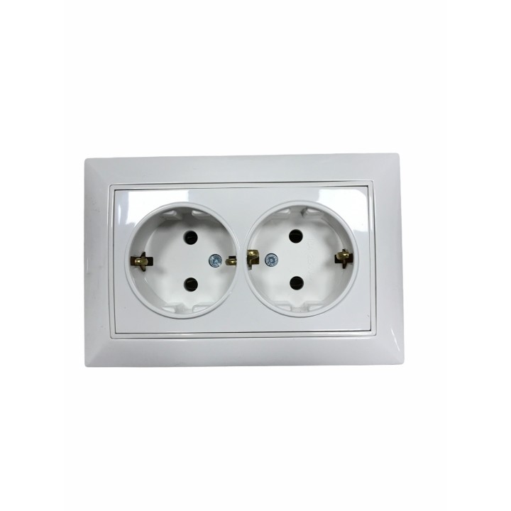 copy of Διακόπτης χωνευτός διπλός K/R λευκός ANESTECH