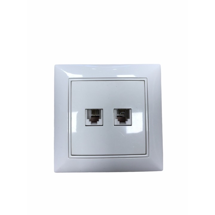 copy of Διακόπτης χωνευτός διπλός K/R λευκός ANESTECH