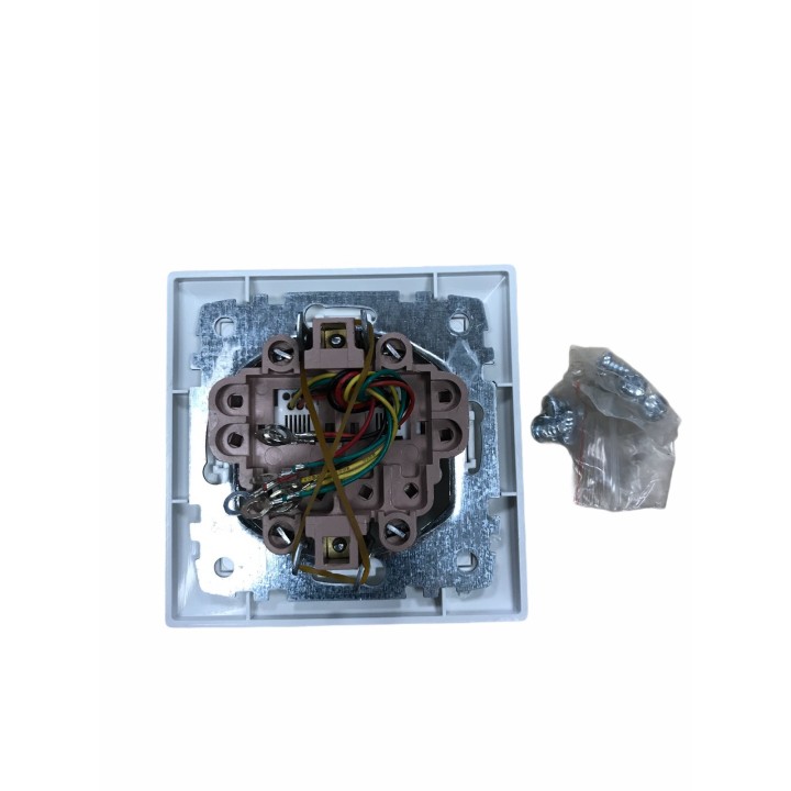 copy of Διακόπτης χωνευτός διπλός K/R λευκός ANESTECH