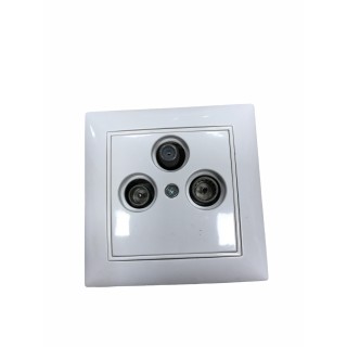 copy of Διακόπτης χωνευτός διπλός K/R λευκός ANESTECH