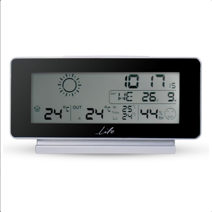 Μετεωρολογικός σταθμός με ασύρματη εξωτερική μονάδα μέτρησης θερμοκρασίας και ρολόι/ξυπνητήρι LIFE  221-0008