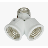 Adapter from E27 to two E27